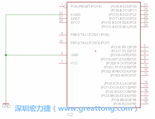 排針的用途是連接微控制器的輸出和輸入，它提供了一個(gè)平臺(tái)給焊線(xiàn)和針腳。