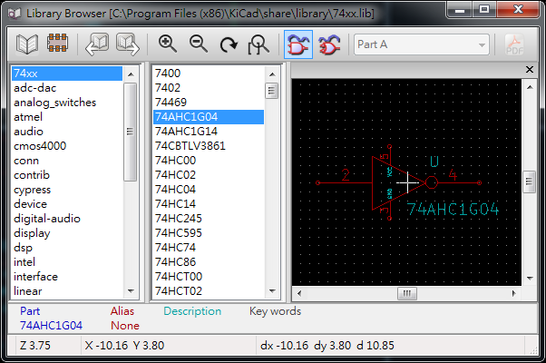  library 包含多個component (schematics symbol)。