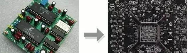 PCBA元器件由大變小，由稀疏到密集的變化趨勢