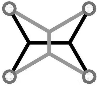 灰色Steiner樹不是最優(yōu)的，但黑色Steiner樹是最優(yōu)的。